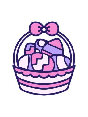 Basınçlı neon paskalya sepeti animasyonu