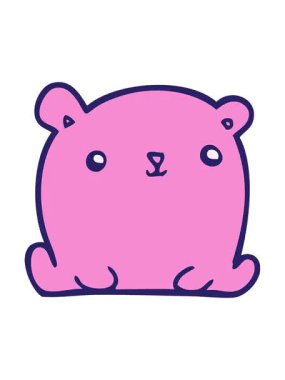 Karikatür ayı tasarımının titreyen hareketi