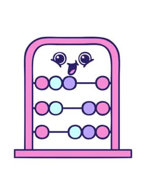 Abaküs 'ün sevimli çizgi filminin dönen hareketli animasyonu