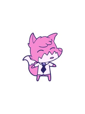 Çizgi film tilkisinin satış animasyonu