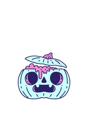 Korkunç Cadılar Bayramı balkabağının zıplama animasyonu