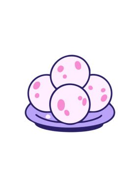 Yıldız patlaması etkisi Pao de queijo geleneksel Brezilya peynirli ekmek çizgi filmi