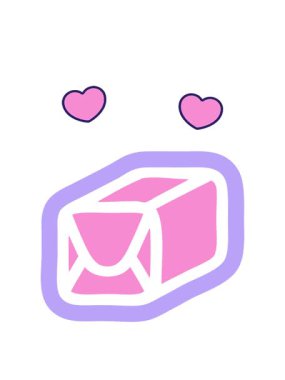 paketlenmiş parsel simgesinin dönen kalp animasyonu