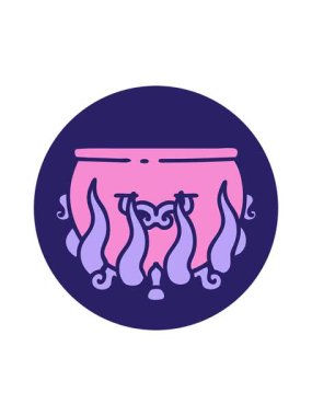 Yanan kazanın hareketli animasyonu