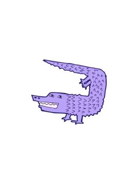 Çizgi film timsahı çiziminin gösterişli satış animasyonu