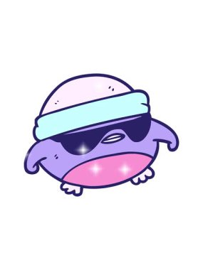 Güneş gözlüklü havalı noel robin çizgi filminin ışıltı etkisi