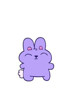 Çizgi film animasyonunu genişletiyorum. Gri tavşan.