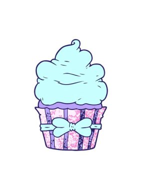 Çizgi film fantezi kekinin animasyonunu salla ve durdur