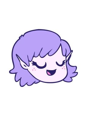 Bir elf kızı çizgi filminin animasyonu.