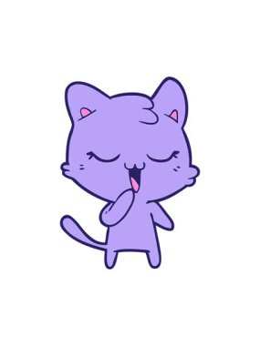 Mutlu çizgi film kedi karalamalarının hareketli animasyonu