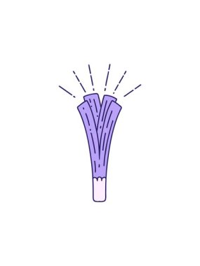 Geleneksel dövme stili pırasa çiziminin canlandırması