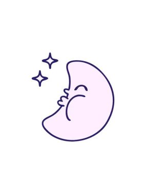 Yıldızlı bir ayın karikatürünün göz alıcı satış animasyonu