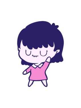 Parlak ışık efekti neon bir kadın çizgi filminin animasyonu