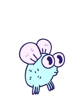 Karikatür sineğinin animasyonunu genişletiyorum.