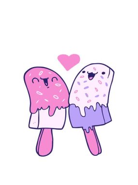 Karikatür buz lolipopunun hareketli animasyonu