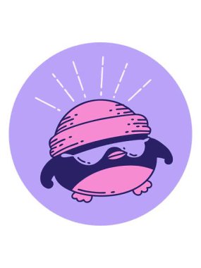 Dövme stili havalı bir Robin ikonunun canlandırmasını bob ve duraklat