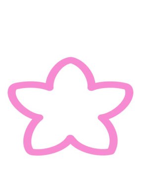 Japon tarzı için uygun tek bir çiçek dizaynının hareketli animasyonu