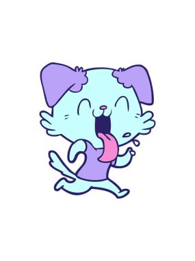 Çizgi filmlerdeki nefes nefese koşan köpeğin radyoaktif parlayan animasyonu