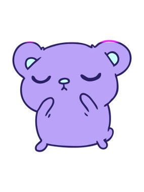 Şirin bir ayının serbest çizim animasyonunu canlandırın