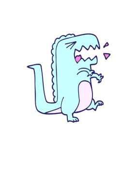 Yüksel ve süzül çizgi film animasyonu kükreyen karikatür t rex