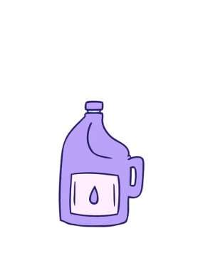 Büyük bir içki şişesinin karikatürü çizilmiş el hareketlerinin animasyonu