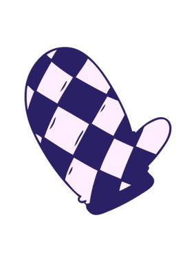 Elle çizilmiş fırın eldiveninin karikatürünü oynat ve duraklat