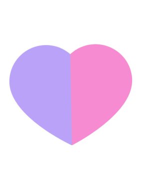 Bir aşk kalp sembolünün hareketli animasyonu grafik simgesi