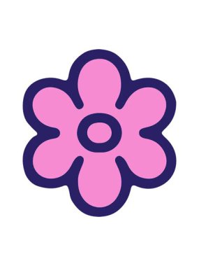 Sevimli çiçek tasarımı çizgi filminin parlak ışık efekti