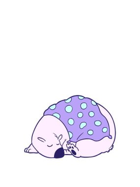 Çizgi film kutup ayısı uykusunu genişletiyor.