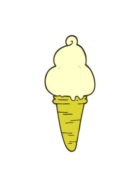 Karikatür karikatür dondurmasının renk değişimi