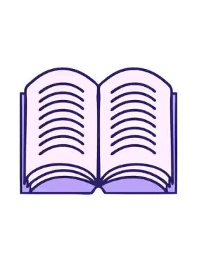 Açık bir kitabın tatlı çizgi filminin titreyen hareketli animasyonu