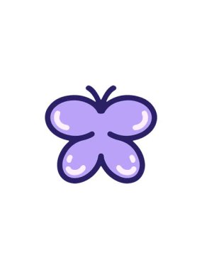 Basit, sevimli bir kelebeğin satış animasyonu