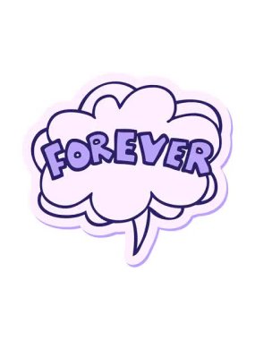 Çizgi film sözcüğünün animasyonunu konuşma kabarcığı yapıştırmasıyla sonsuza dek renklendir