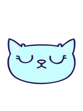 Elle çizilen çizgi filmin hareketli animasyonu ağlayan kedi.