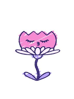 Mutlu Çiçek Tebeşiri Çiziminin hareketli animasyonu