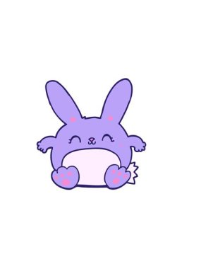 Komik tavşanın yatay titreşimli animasyonu