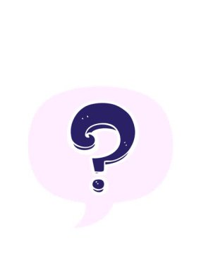 Çizgi film soru işaretinin animasyonunu konuşma baloncuğuyla esnetiyorum