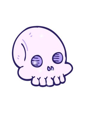 Karikatür karikatür cadılar bayramı kafatası animasyonu