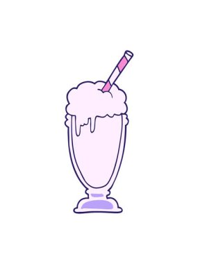 karikatür milkshake resminin canlandırmasını bob ve duraklat