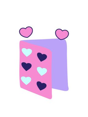 Sevgililer günü kartı tasarımının dönen kalp animasyonu