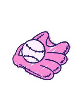 Beyzbol Mitt Tebeşiri Çiziminin dikkat çekici animasyonu