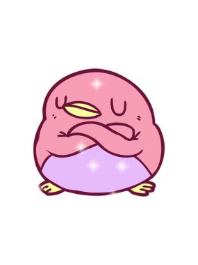 Parlak renkli çapraz kollu penguen çizgi film animasyonu