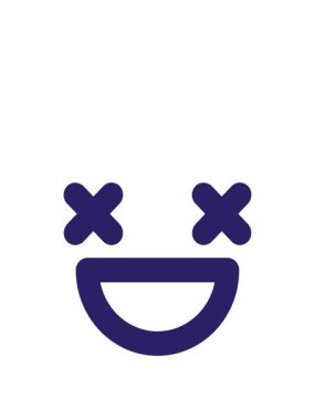 Sırıtan ölü yüz simgesinin animasyonunu büyütüyor