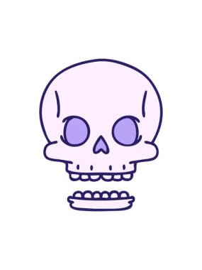 Cadılar Bayramı kafatası karikatürünün efekt canlandırması