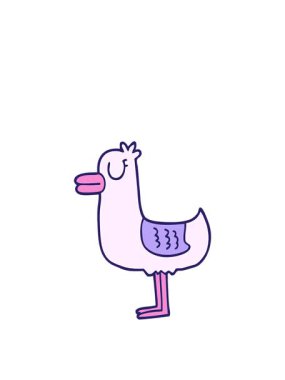 Çizgi film martılarının zıplama hareketi