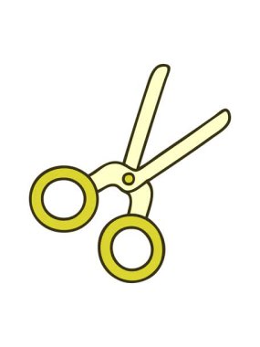 Bir makas karikatürünün renk animasyonunu değiştirmek