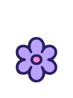 Basit çiçek çizim tasarımının zıplama hareketi animasyonu