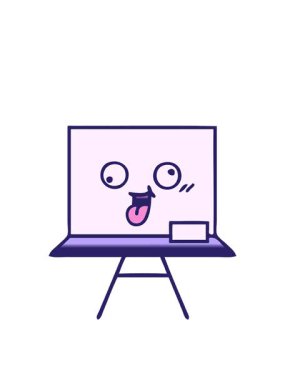 Beyaz bir panonun gölgelendirilmiş bir çizgi filminin atlama hareketi animasyonu