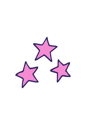 Çizgi film yıldızlarının yanıp sönen radyal çizgileri