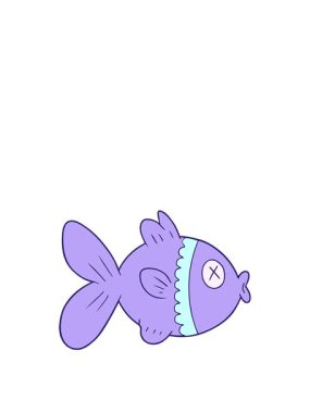 Japon balığının çizgi film animasyonunu genişletiyor.